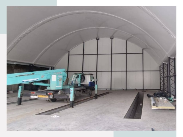 Внутреннее оснащение ангаров в Пыти-Яхах